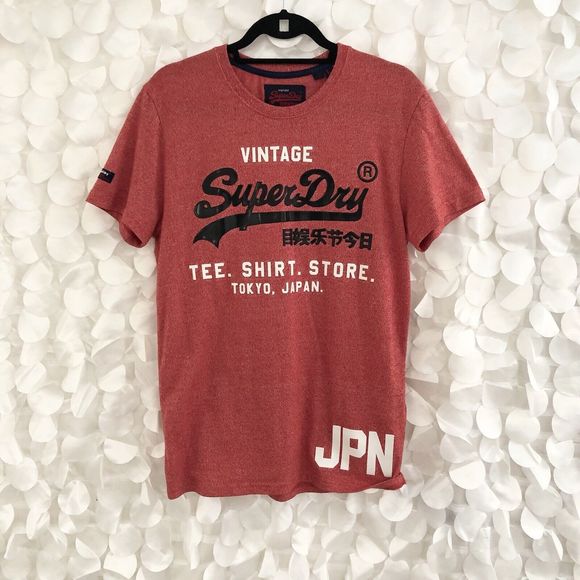 Superdry Other - Vintage SuperDry Mens Large Red Graphic TOYKO Short Sleeve T Shirt RAISED